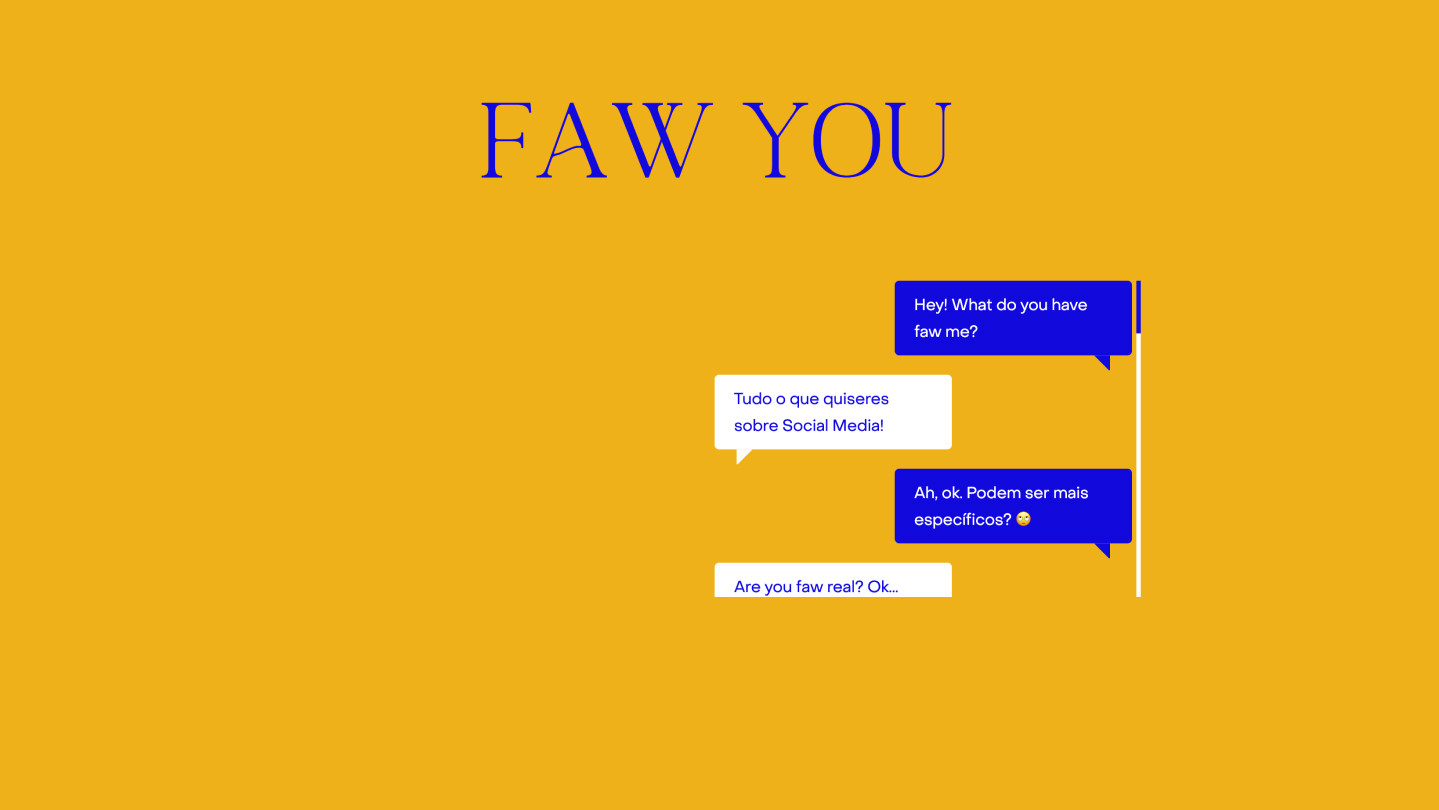 FAW Agency — tela do site 1